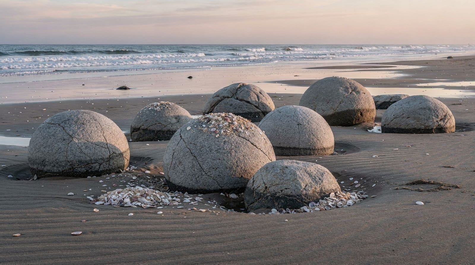 As Moeraki Boulders