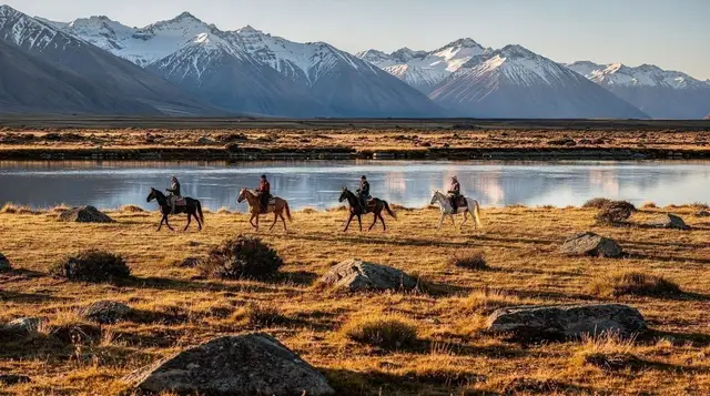 Horse trekking around Queenstown