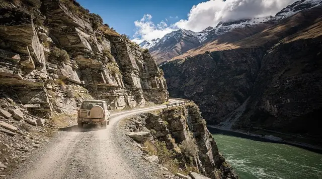 Skippers Canyon 4WD tour: the road rental cars can't take